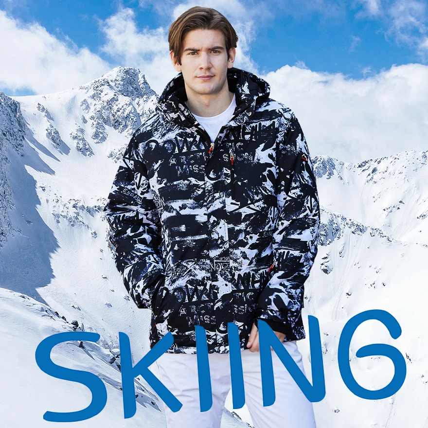 Men Ski Suit Snowboard Jacket And Pants Set Outdoor Warm Waterproof Windproof Breathable Male Snow Suit SK070