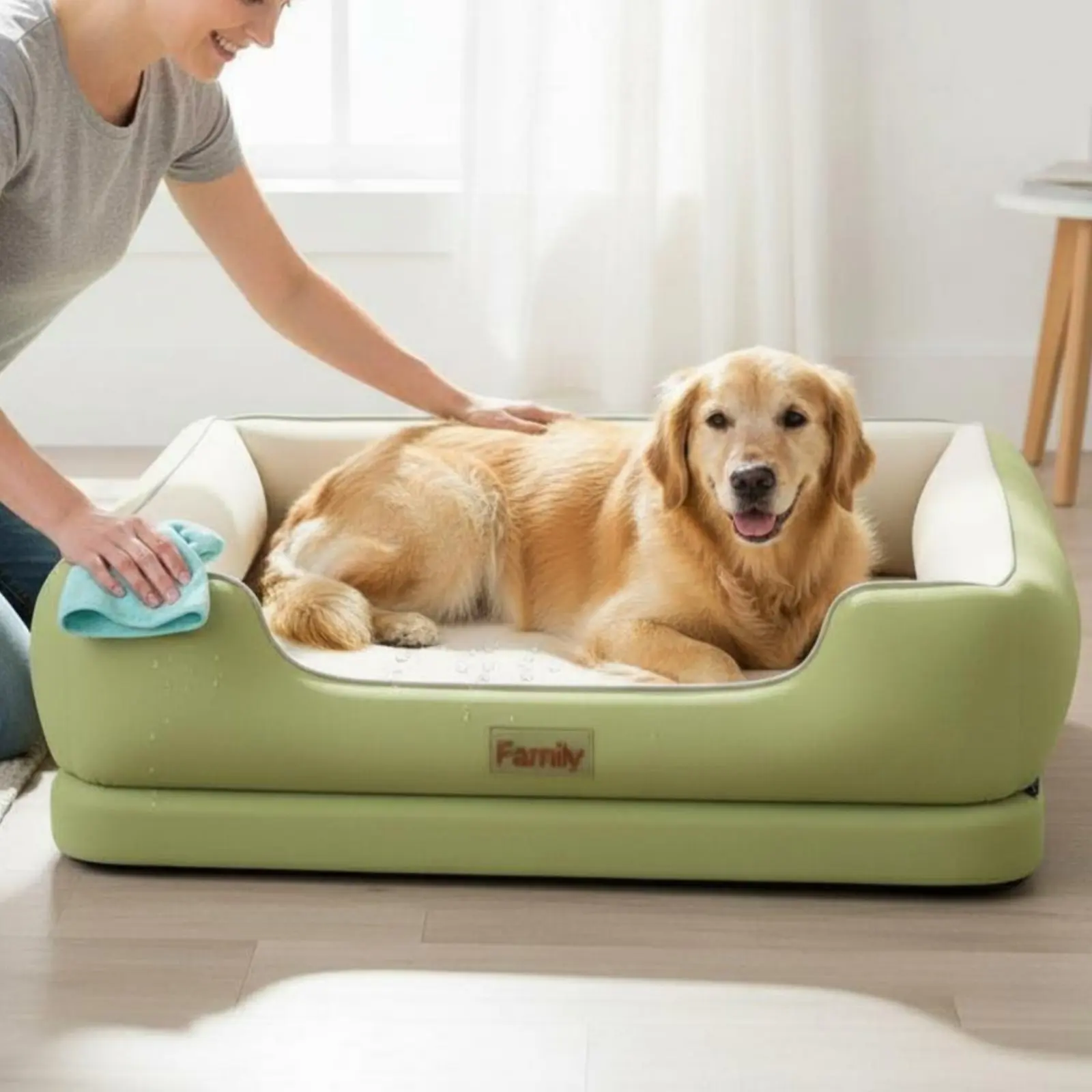 

Supportive Dog Bed Tear Resistant Cleanable Dog Mattress Cleanable Pet Bed Easy to Clean Head and Neck Assistance for Dogs