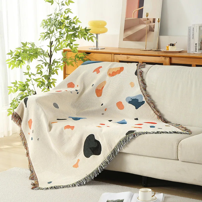 

Drop Shipping Nordic Sofa Blanket For Living Room Slipcover Knitted Thread Throws Dustproof Cover Tablecloth Tapestry