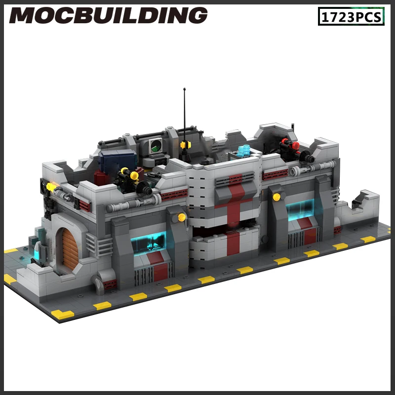 MOC Building Blocks Space Base Military Fortress Outpost Model DIY Bricks Assemble Toy Christmas Gift Birthday Present