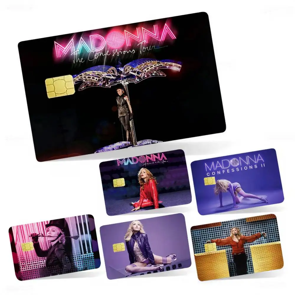 Singer M-madonna confessions 4pcs 1Set Laser Holographic Sticker Skin Cover for Credit Bank Debit Card