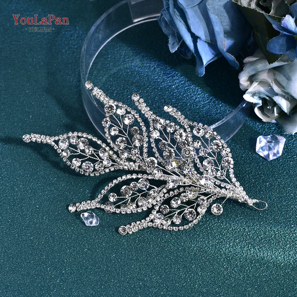 YouLaPan Leaf Shape Bride Waists Belts Accessories Wedding Bridesmaid Rhinestone Belt Prom Gown Embellished Waist Belt SH740