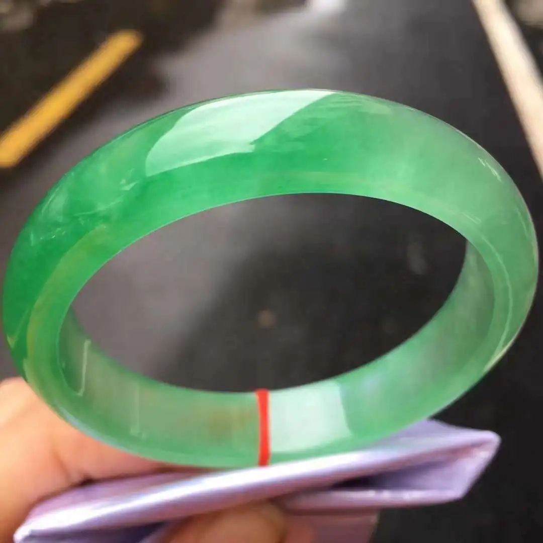 Top Class A Natural Myanmar Full Green Jadeite Bangle Fine Jewelry Accessories Perfect Hand Ring Exquisite Holiday Gift Bracelet