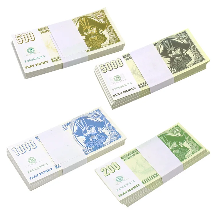 Pièces de monnaie souvenir en or non circulées, faux billets de jeu, accessoires de fête d'Halloween, 7,5 pièces, 100 pièces