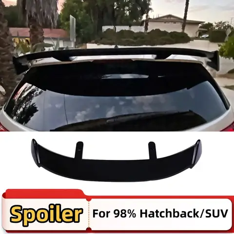 Yarış Arka Kanat Spoiler Gövde Dudak Kuyruk Yarış Şekillendirici Tuning Aksesuarları Evrensel Hatchback SUV Arabalar 130 cm Çoğunlukla Uygun Araç