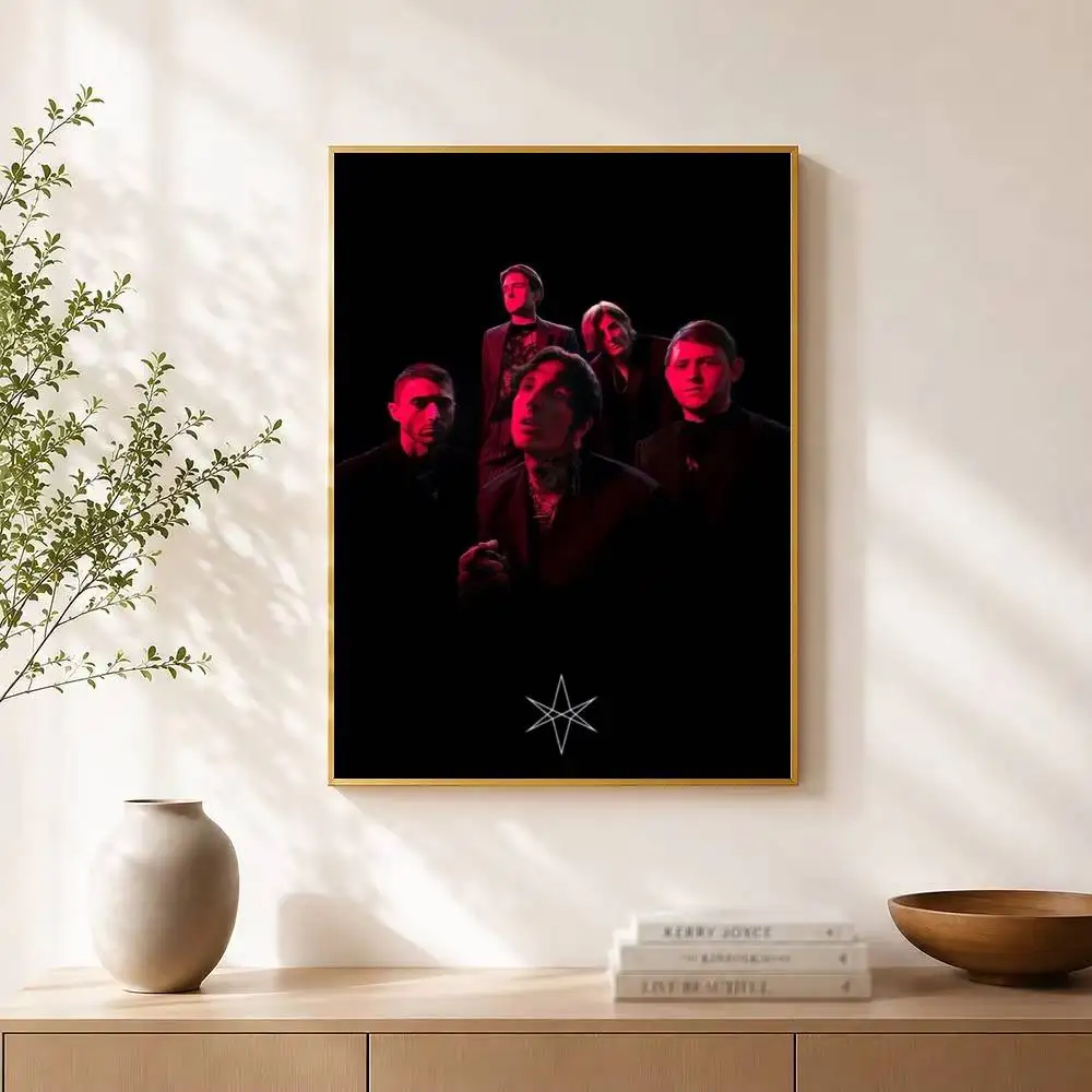 B-BringS Me The HorizonS Bmth Poster High Quality Dorm Living Room Aesthetic Wall Decoration Painting Stickers Gift