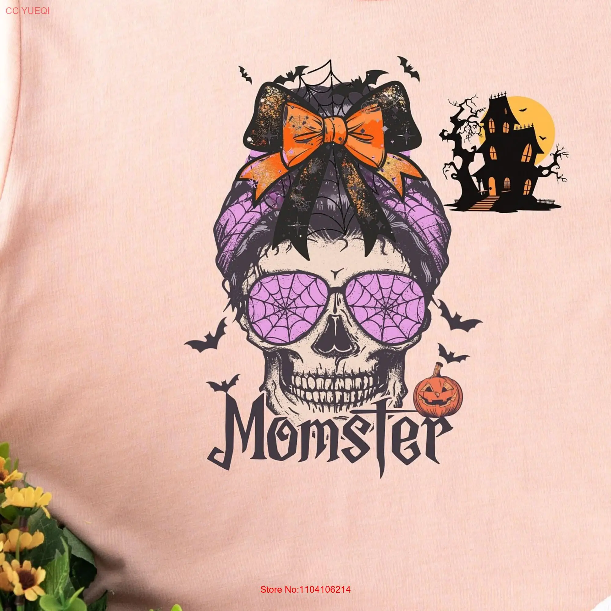 Momster Halloween T Shirt Women's Party Funny for Mom  long or short sleeves