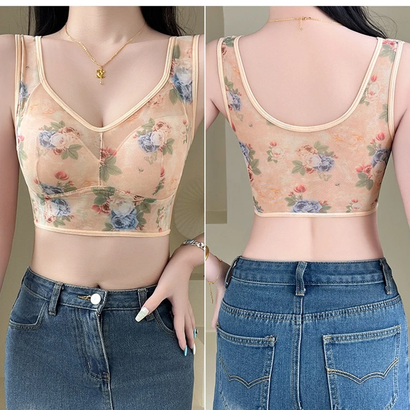 Plus Size Reggiseno anti-cedimento per donna, confortevole, regolabile, senza cuciture, per la madre, con supporto a coppa fissa, design raccolto