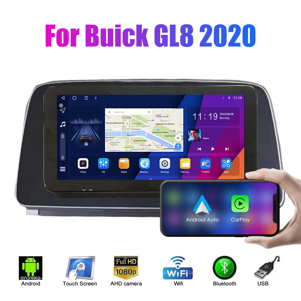 For Buick GL8 Land Business Class 652T 2020 Android GPS Navigation Reversing Camera Integrated Unit