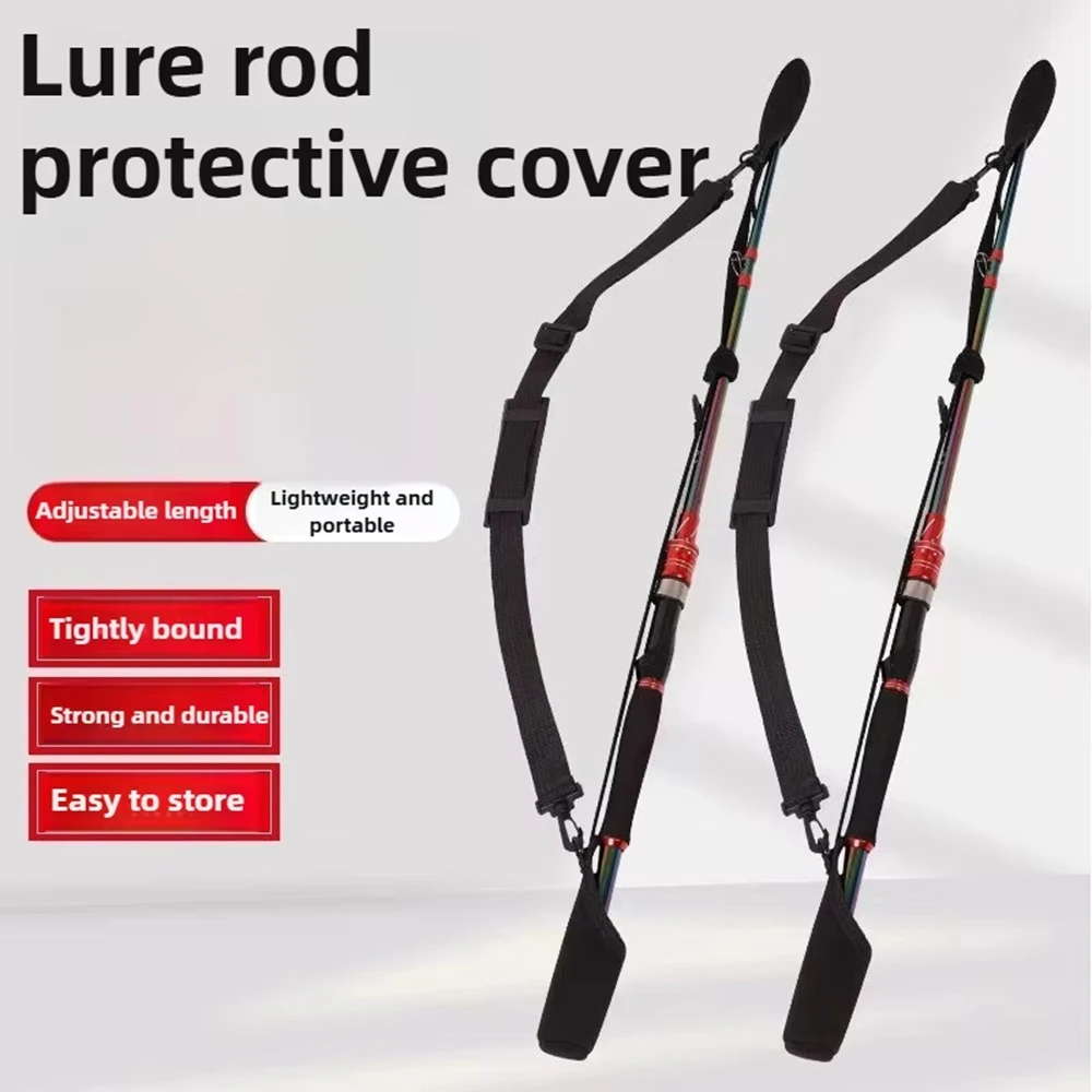 Hot Sale Adjustable Waterproof Fishing Rod Storage Bag Portable Nylon Shoulder Belt Protector For Reel Lure Fishing Accessories