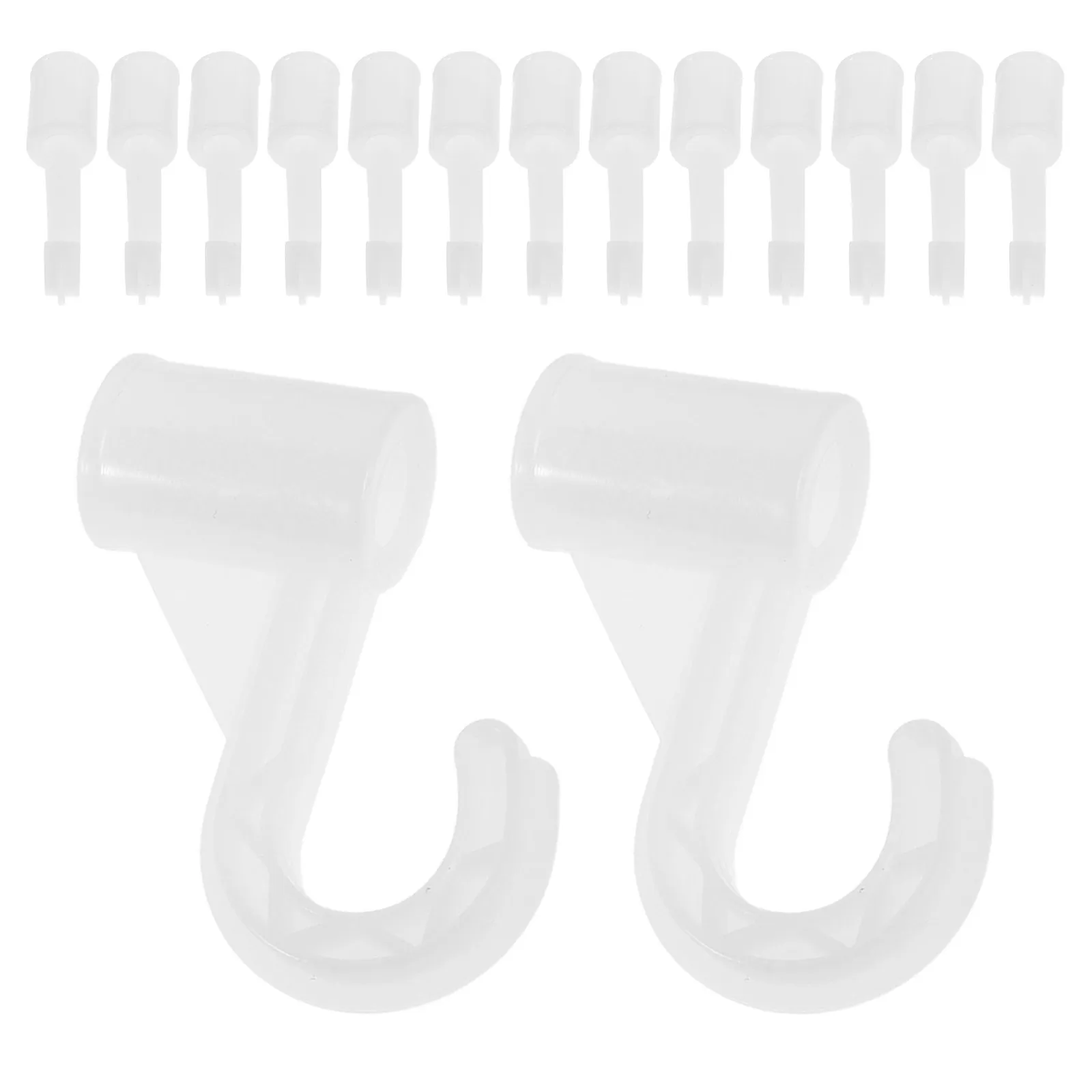15Pcs Closet Rod End Supports Designed for 19Mm Poles Space Saving Plastic Rails Hooks for Wardrobe Closet Hanging Clothes - view 5