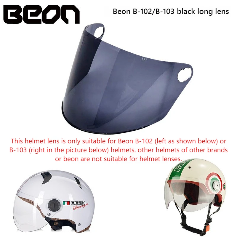 Оригинальные козырьки для полушлема BEON для B-102 B-103, удлиненные линзы для шлема, линзы для лобового стекла, ветрозащитная защита от солнца