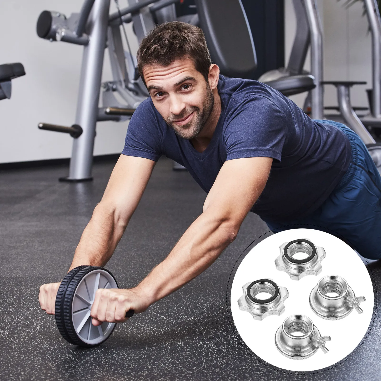 

Набор из 4 грузозажимов для гантелей и штанг, усиленные, противоскользящие, с быстрым креплением, для надежной фиксации гантелей и штанг