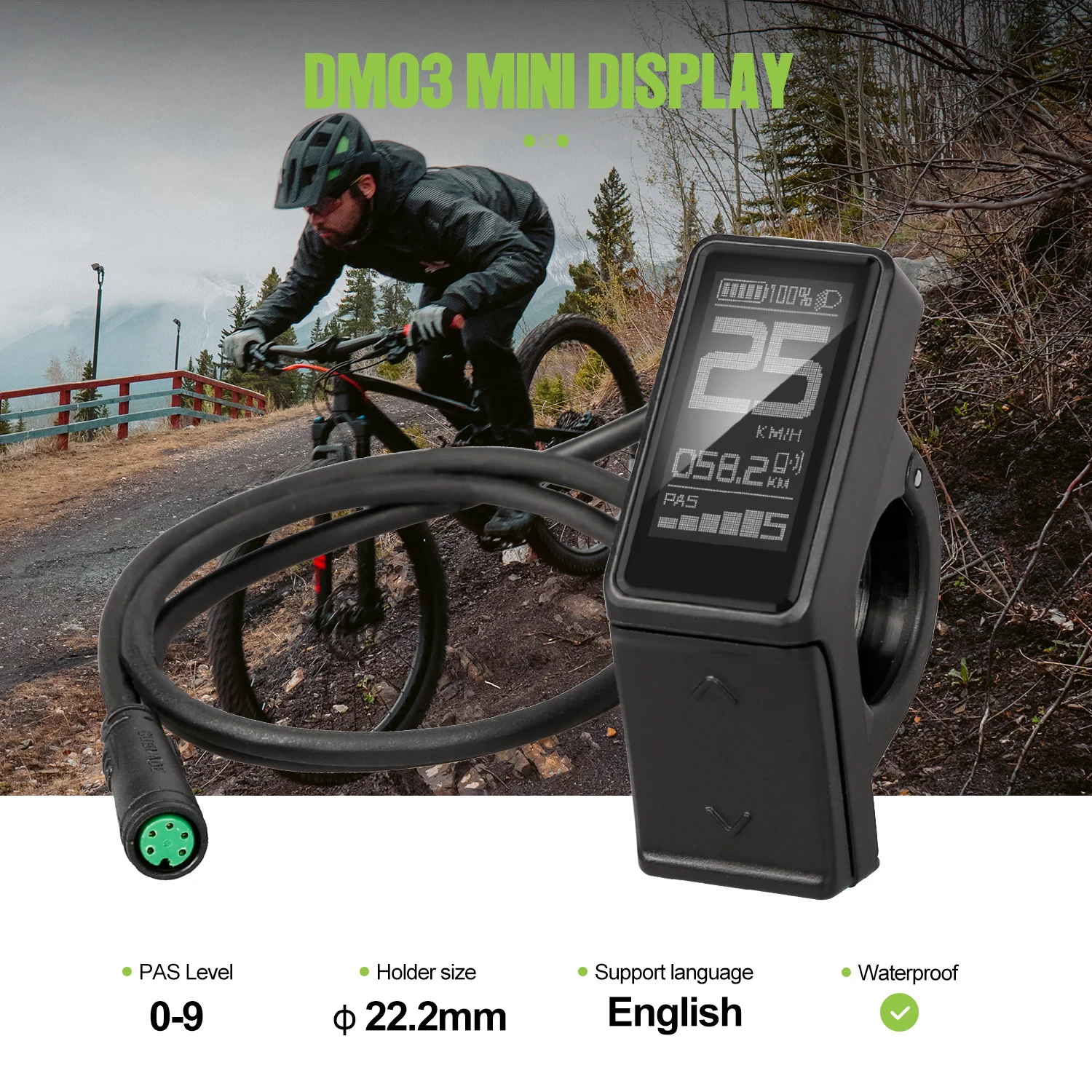 E-Bike DM03 Mini Display UART Protocol 5PIN Electric Bicycle Computer SW102 Upgraded OLED Screen Speedometer For BAFANG / SUTTO