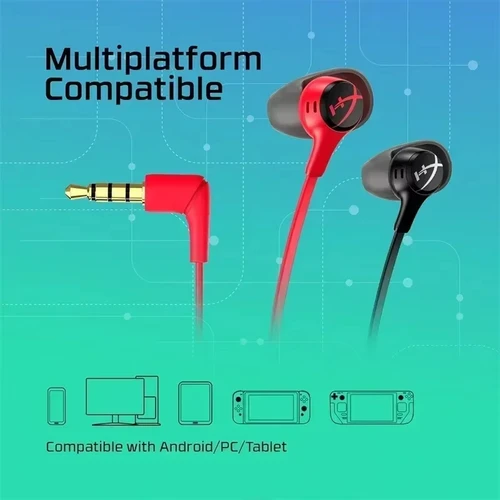 Imagen 2 del producto HyperX Cloud Earbuds II 2, auriculares para juegos con micrófono, intrauditivos de Audio con cable inmersivo para teléfono, PS4, PS5, Xbox Series