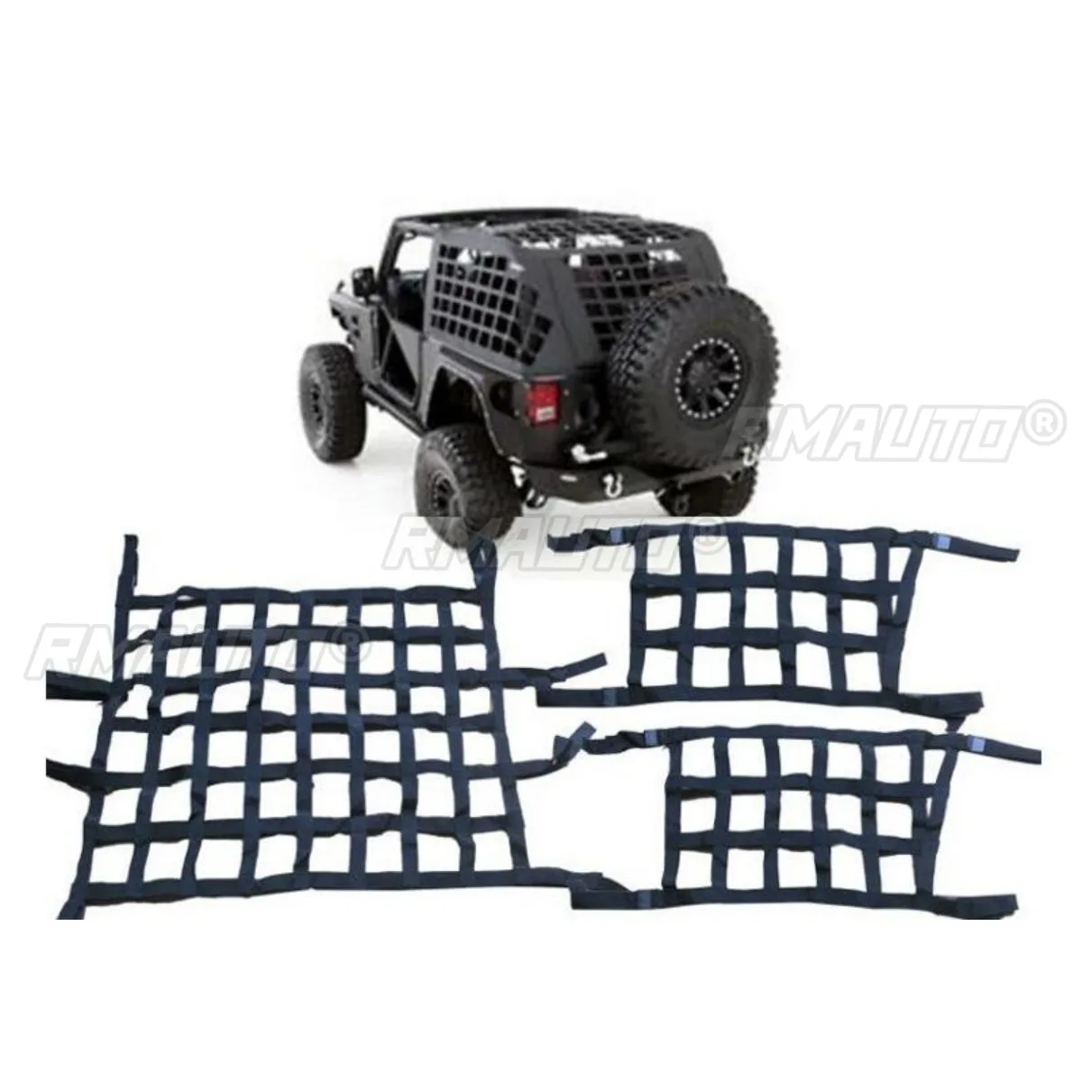 For Jeep Wrangler JK 2007-2017 Grid Off-Road Freight Network Cargo Restraint Network Roof Shading Net Modification Part
