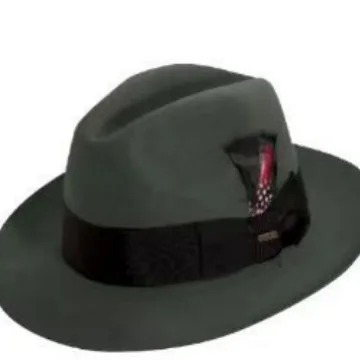 قبعة من جلد الغنم مزينة بشريط بلون سادة، قبعة عصرية من الصوف الخالص لموسيقى الجاز #2