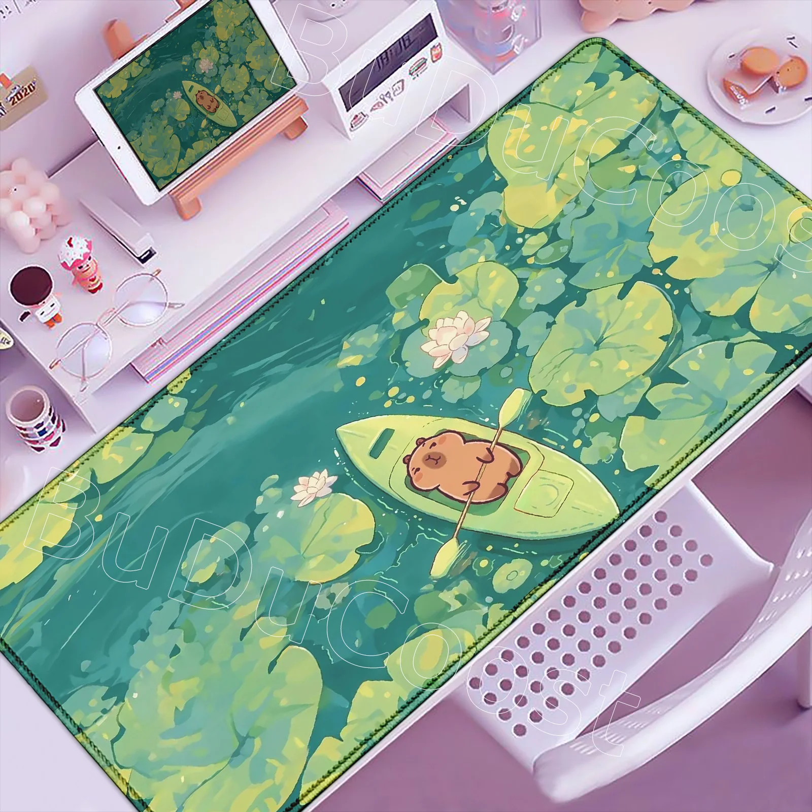 

Cute HD Printing Capybara Mousepad Game Office Non-slip Keyboard Mat Table Mat Students Cabinet Gamer Cup Mats Desk Mouse Pads