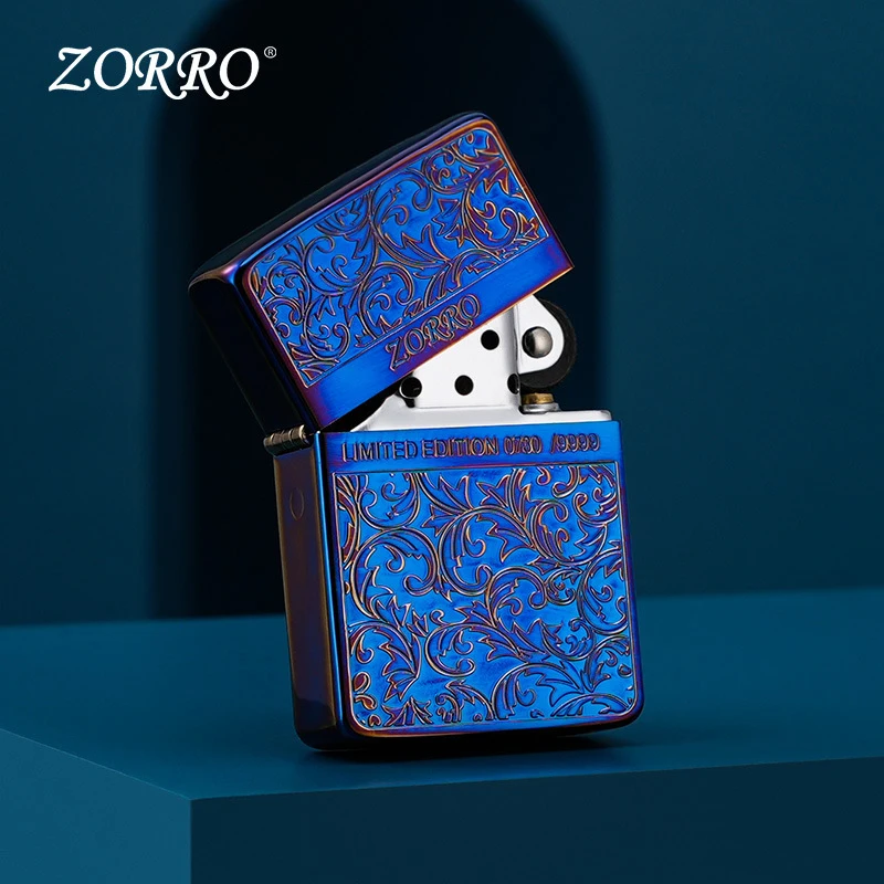 ZORRO Smoked Blue Limited Edition Tangcao 1941 Replica Version Practical Kerosine Windproof Lighter
