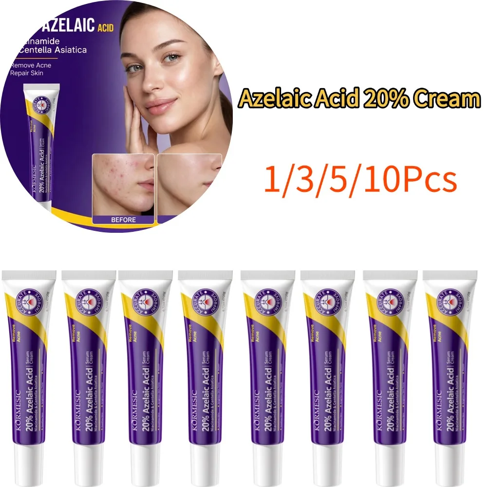 1/3/5/10Pcs Face Skin Care Reduce Acne Repair Skin Discoloration Serum Ointment Azelaic Face Lightening Acid 20% Cream