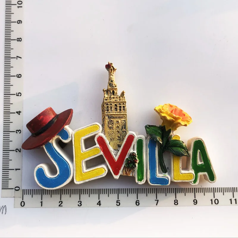 

sevilla Fridge Magnet,Creative,Travel,Commemorate,Crafts,3D,Ornaments,Magnetism,Resin Material,Refrigerator Stickers