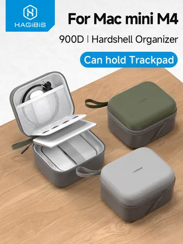 Hagibis 전자 주최자 Mac mini M4/M4 Pro 용 여행용 케이스 가방 휴대용 운반 케이스 마우스 충전기 용 하드 쉘 충격 방지