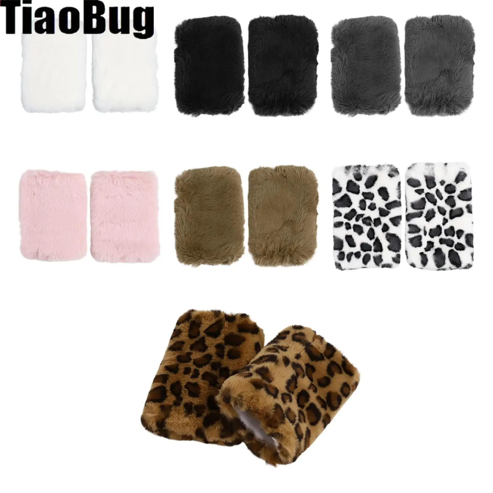 

Cute Fingerless Hand Warmer Gloves Windproof Warm Gloves Wrist Warmer with Thumb Hole for Women