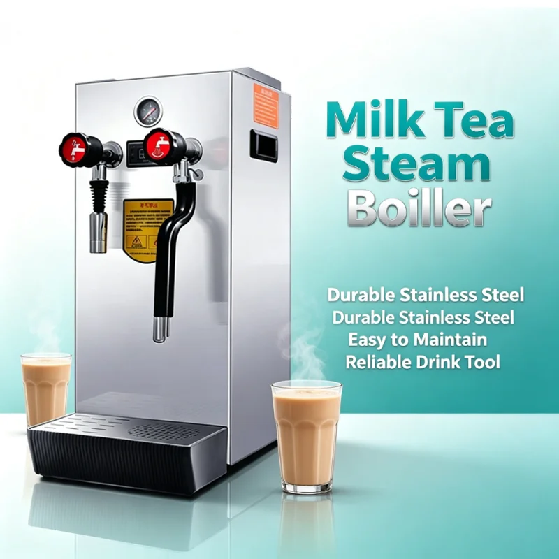 Commercial Steam Engine Milk Tea Shop Stainless Steel Automatic Fixed Temperature Step Heating Steam Foam Teapresso Machine