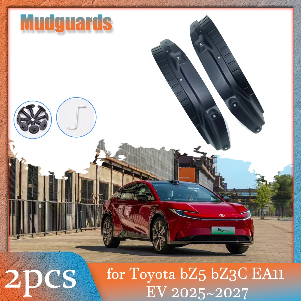 

2pcs Mudflaps for Toyota bZ5 bZ3C EA11 EV 2025~2027 Inside Mud Flaps Splash Guards Mudguards Rear Wheel Fender Part Accessories