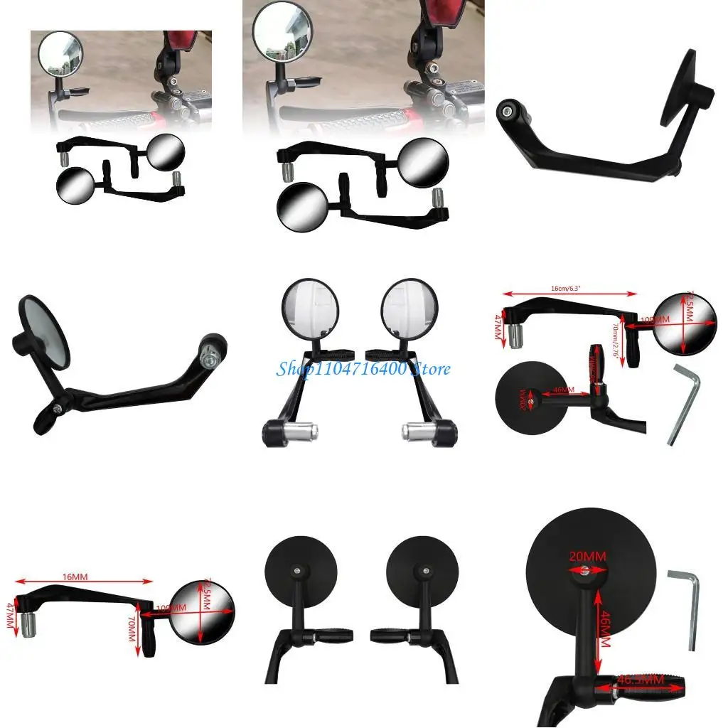 

y1gd Adjustable Mirror Motorcycle Rearview Mirror for Bike Handlebar Easy Installs
