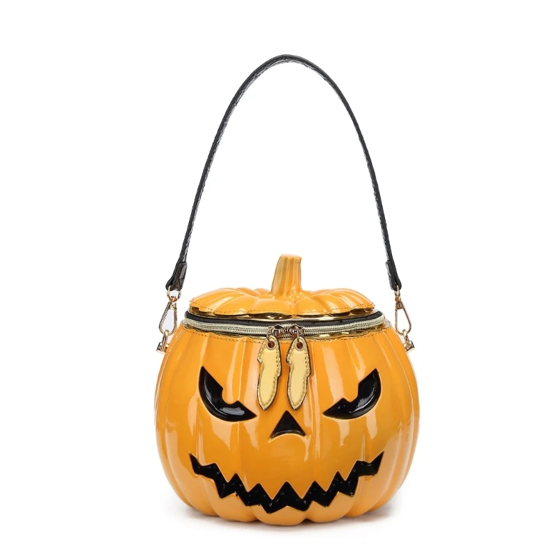 Bolsa feminina formato abóbora crossbody Bolsa ombro atraente Bolsa Halloween