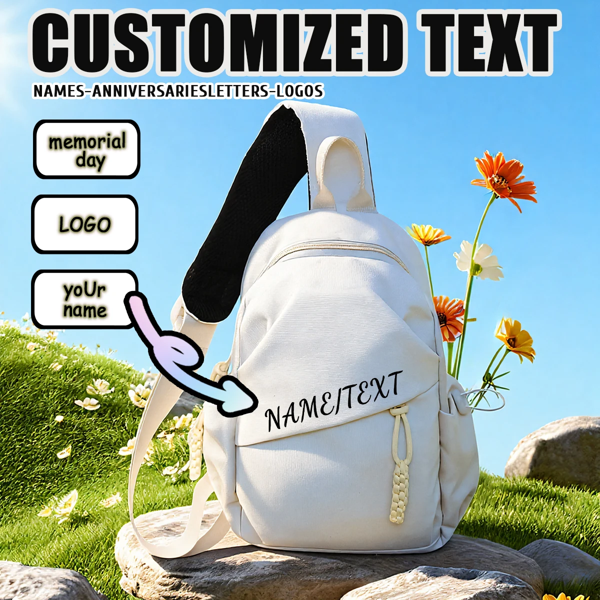 

Logo custom chest bag girls and boys messenger bag high-end sense of sports style shoulder bag cycling backpack personalized diy