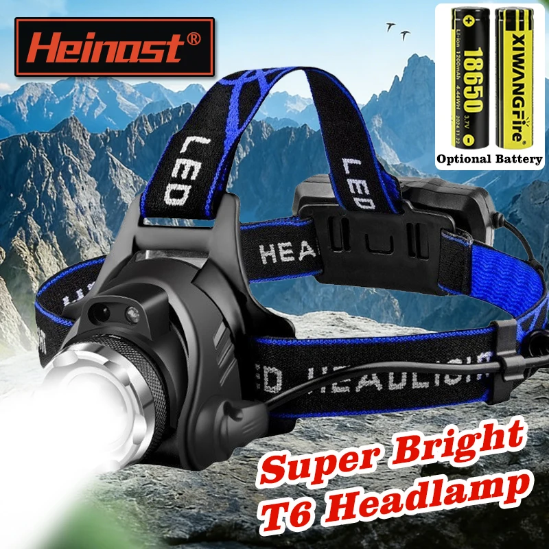 

Мощный светодиодный налобный фонарь с USB-зарядкой, телескопическим зумом, водонепроницаемый, для работы на открытом воздухе, с высокой яркостью