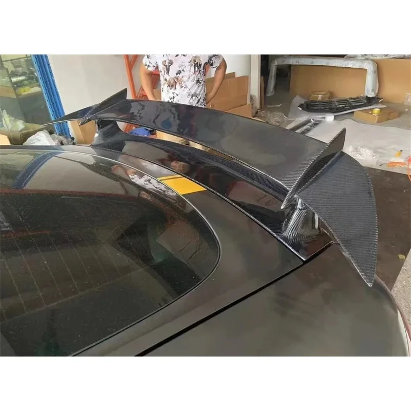 Practical Real Carbon Fiber Rear Trunk Spoiler Wing Lip Sports Vehicles Exterior Mod Parts
