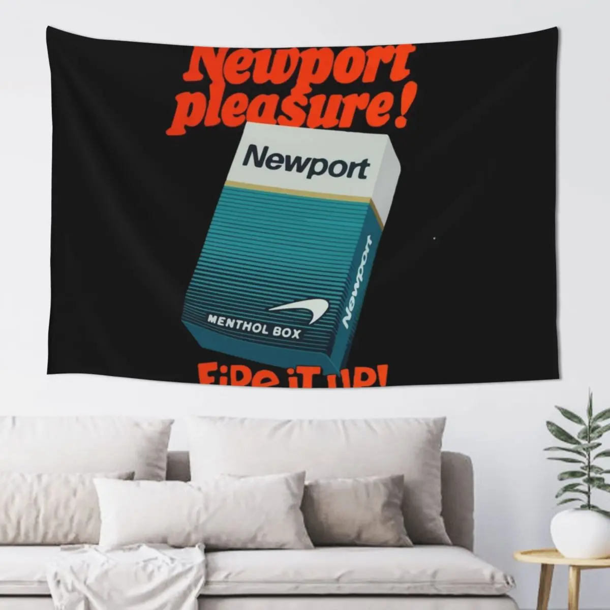 

Vintage Newport Cigarette Ad Classic T-Shirt Tapestry Wallpaper Bedroom Home Decoration Tapestry
