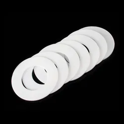White PTFE Gaskets Plastic Flat Washer SealingInner Inner Diameter 5-200mm Gasket Spacer Sealing O-type Thickness 2mm