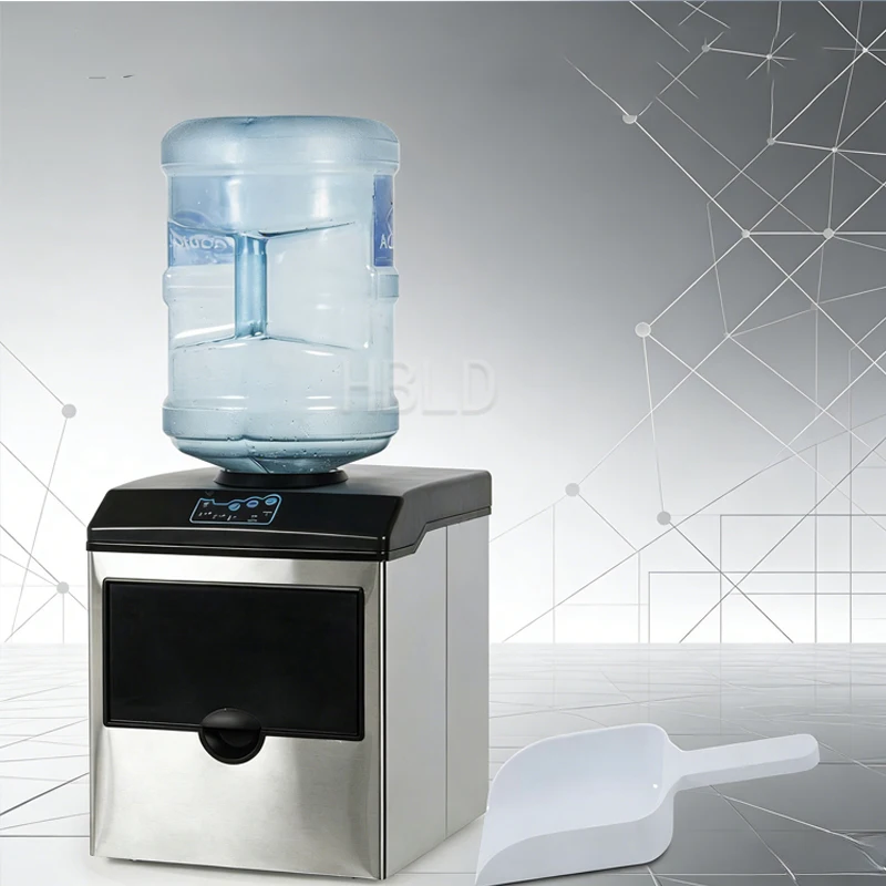 HBLD Commercial Portable Multifunctional Small Ice Maker Cube Ice Maker Machine for Home Use Black Color