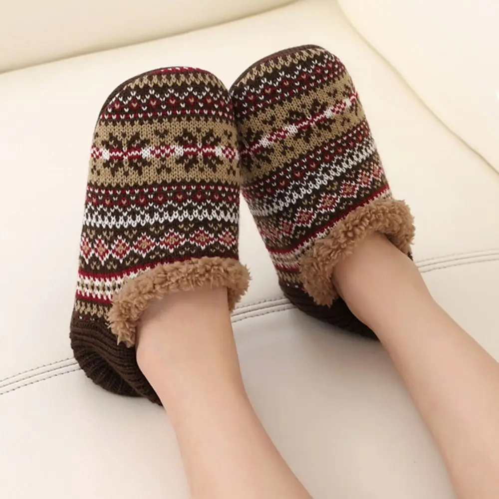 

Sweet Knitted Winter Floor Socks Anti-slip Warm Thicken Socks Soft Hosiery Fleece Sleeping Socks Women