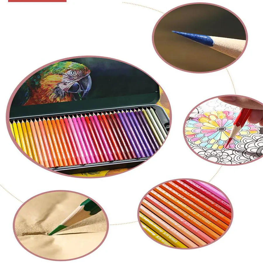 Colored Pencil Set 12-72 Colors Professional Oily Water SolubleSketch Drawing Pencils School Art Supplies Not Easy To Break