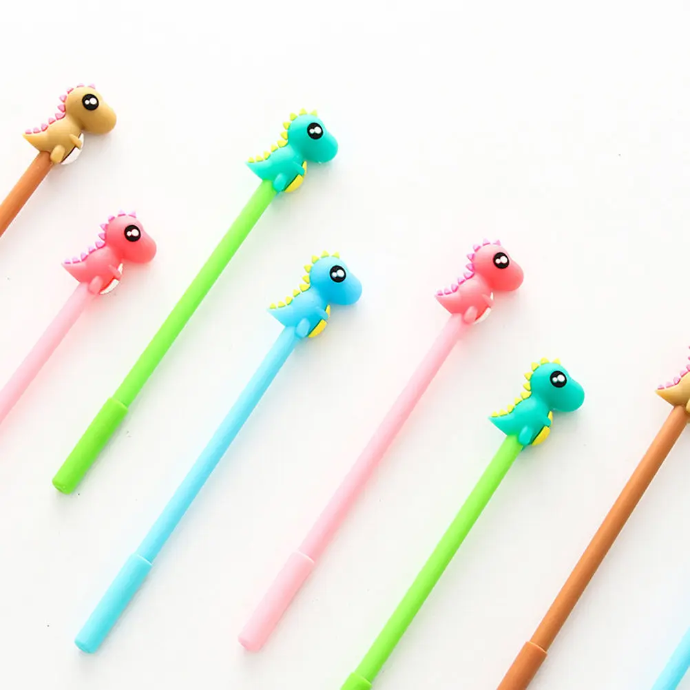 12Pcs Novelty Pens For School Writing Pen Adorable Dinosaur Theme Gel 5MM Smooth Ink Roller Ballpoint Student