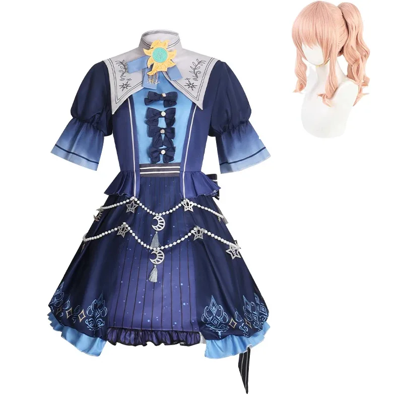أنيمي مشروع Sekai الملونة المرحلة الفذ Nightcord Shinonome Ena لوليتا فستان ملابس زي الهالوين التأثيري للنساء ؛ 2 ، c'4 ،