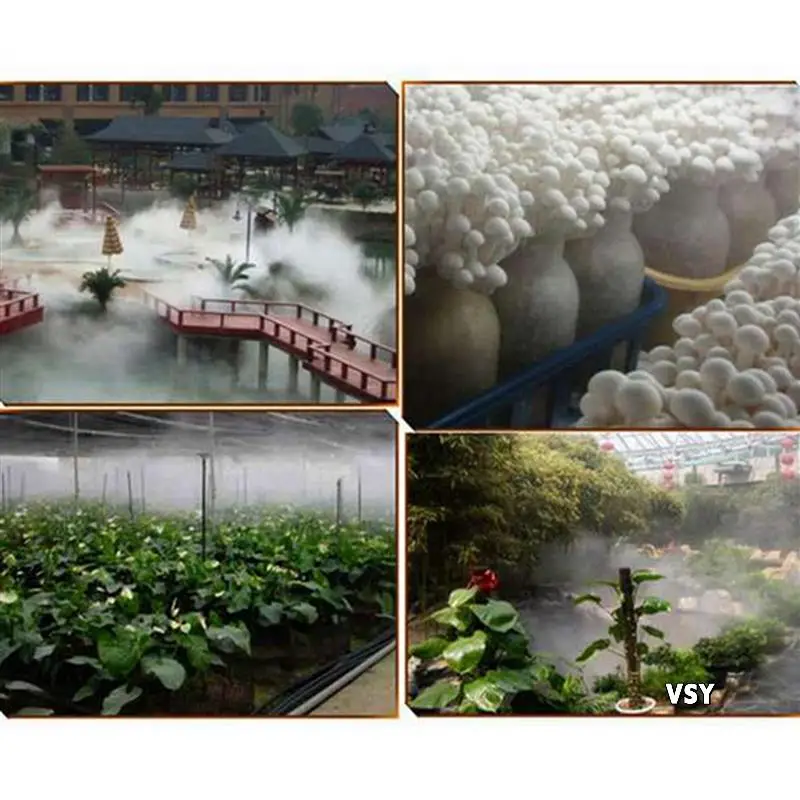 3X 3 Head Mist Maker Ultrasonic Mist Fogger Air Humidifier Water Fountain Fog Maker Machine Stainless Steel Fogger