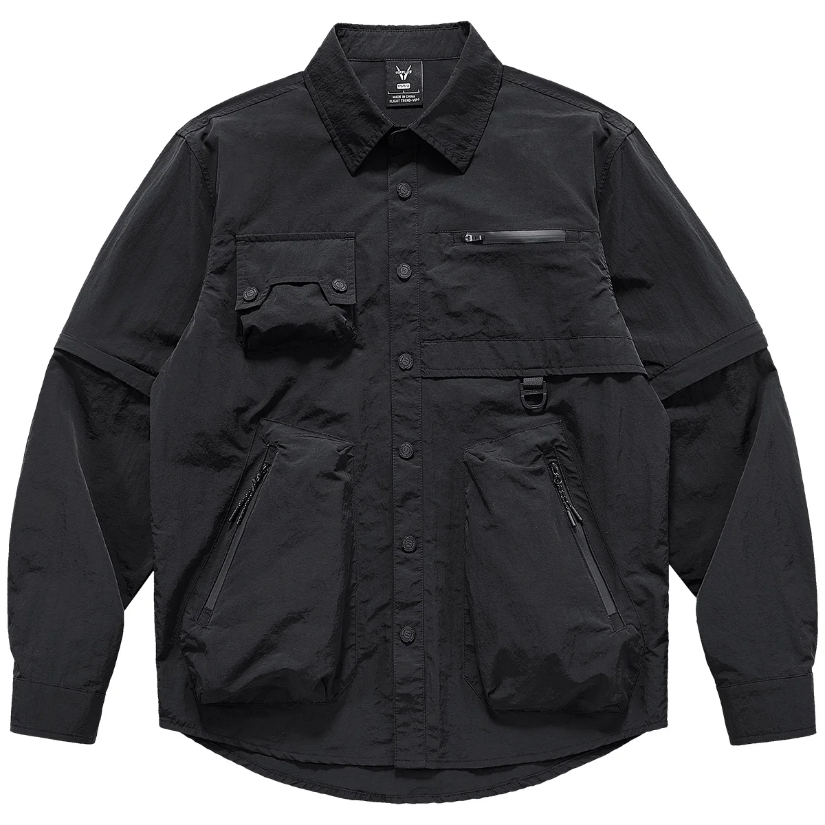 

Мужская куртка-рубашка VIP-класса с длинным рукавом для активного отдыха, многокарманная, со съемными элементами, двусторонняя, быстросохнущая