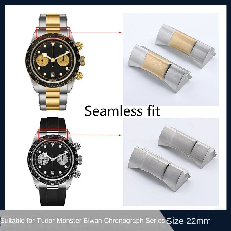 

Rubber Strap 316 Stainless Steel Head End Link for Timing Tudor Biwan M79363 Little/Small Monster 22mm Adapter 41mm Connector