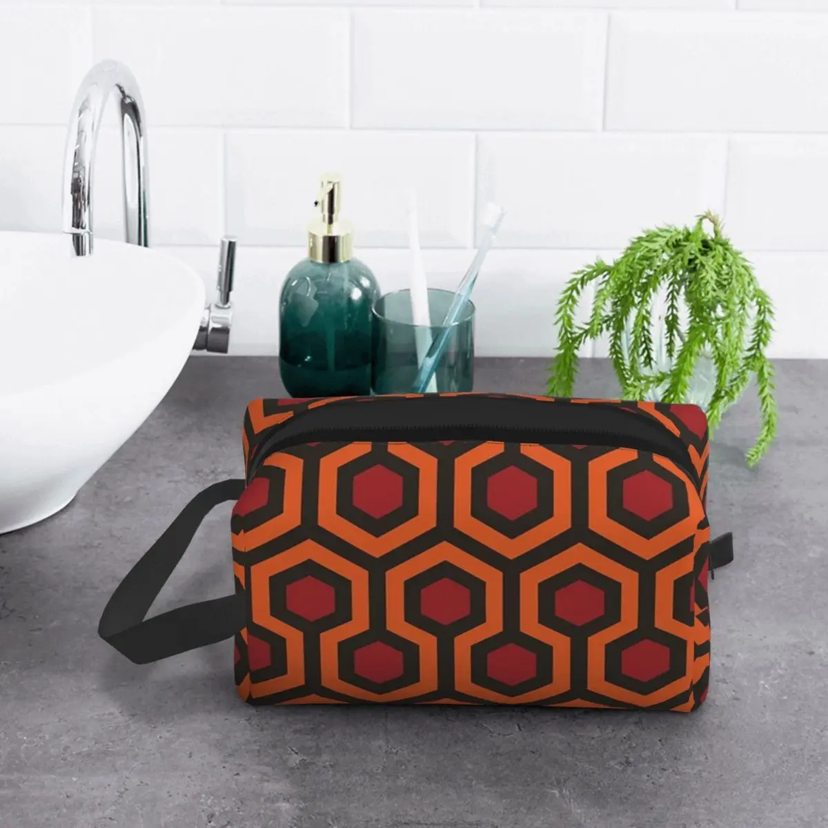 Path To Overlook Hotel Makeup Bag Cosmetic Organizer Storage Dopp Kit Toiletry Cosmetic Bag for Women Beauty Travel Pencil Case