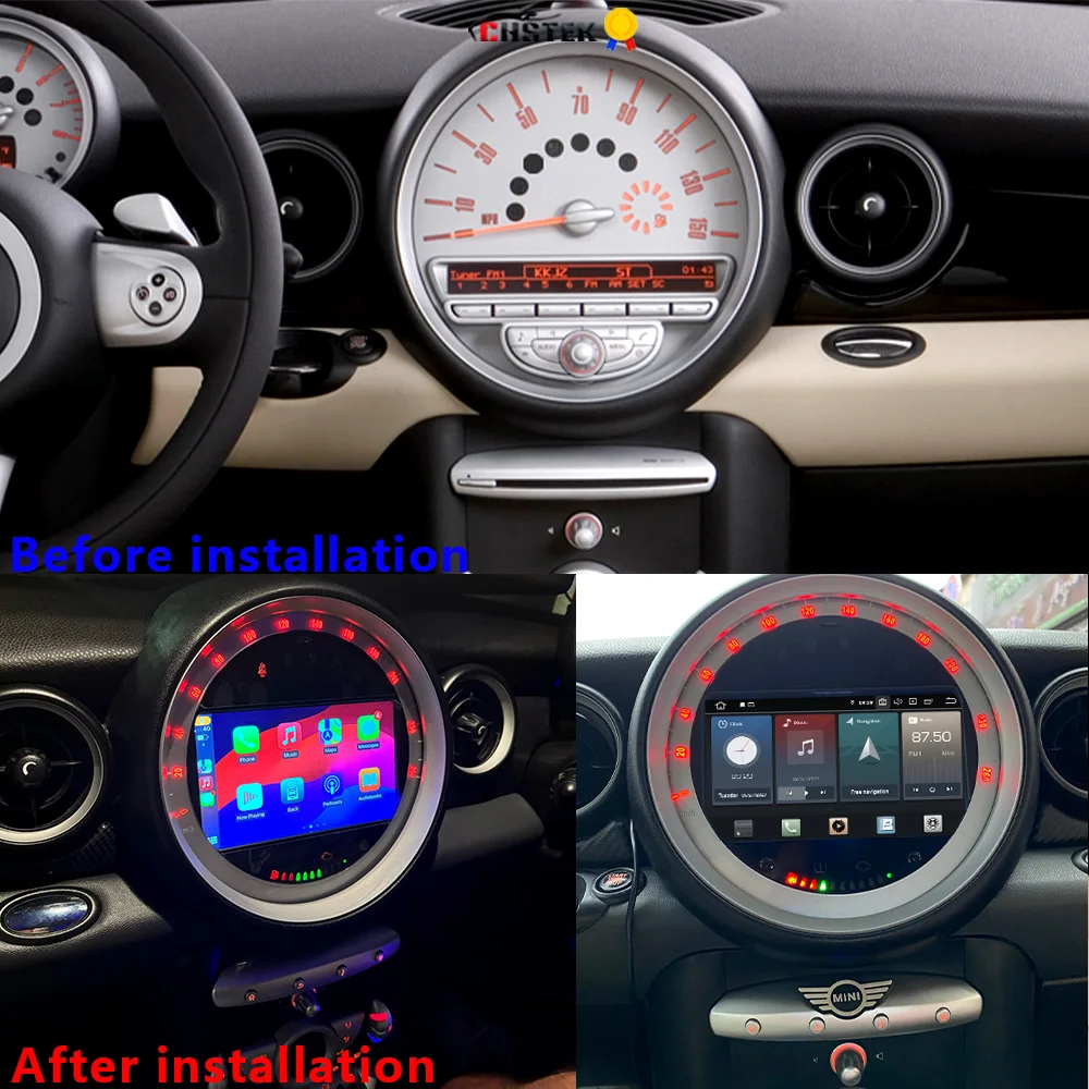 CHSTEK Car Radio For BMW Mini Cooper R55 R56 R57 R58 Clubvan 2006-2015 Carplay WIFI 4G GPS Bluetooth DSP 256G Stereo Android 13