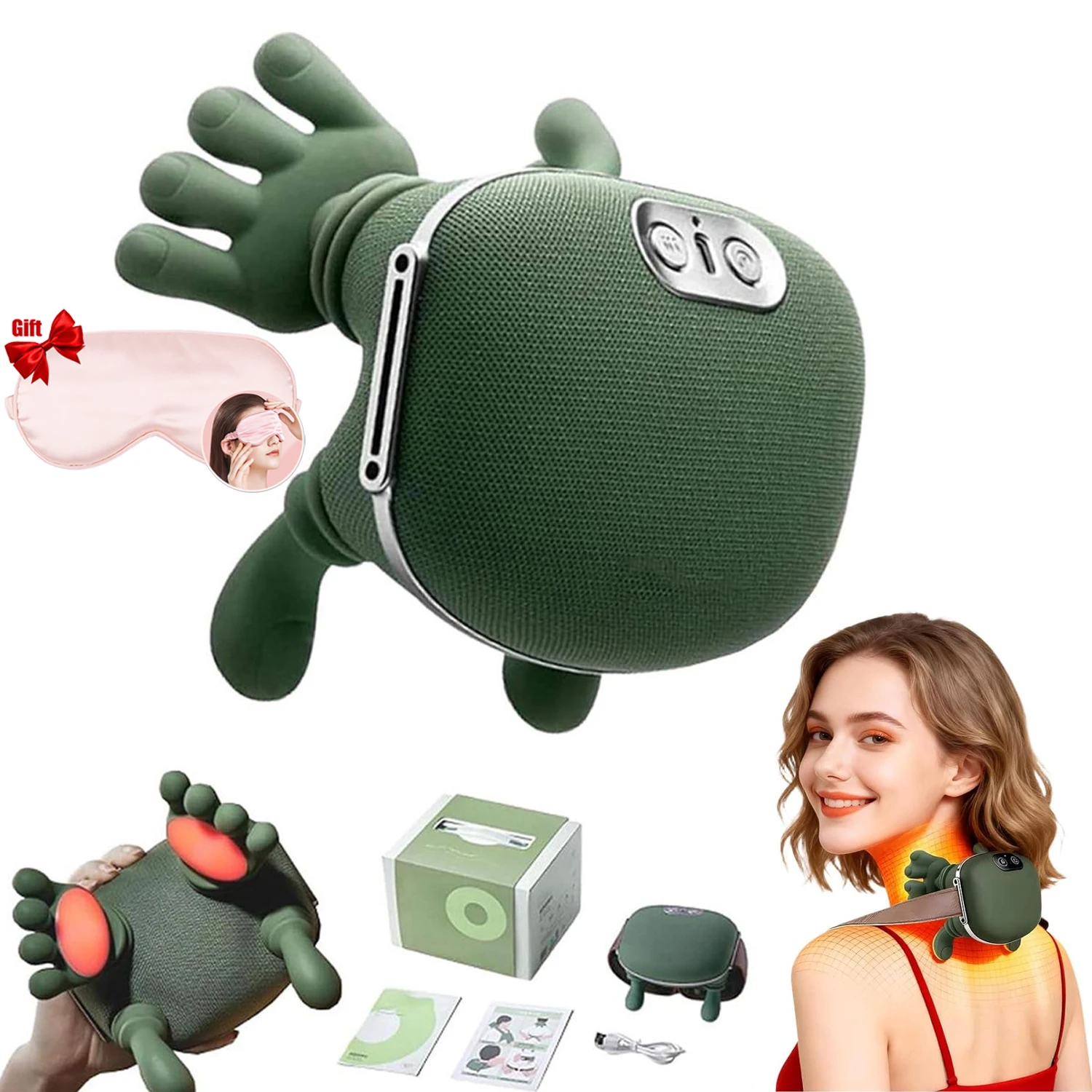 

Беспроводной массажер для шеи и плеч, расслабляющий массажер для тела, массажная накидка для истирания и разминания плеч и спины, массажер для трапециевидных мышц и шейного отдела позвоночника