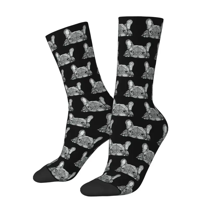 Cool French Bulldog Puppy Socks donna uomo Warm 3D Print Frenchie Dog Football Sports Socks