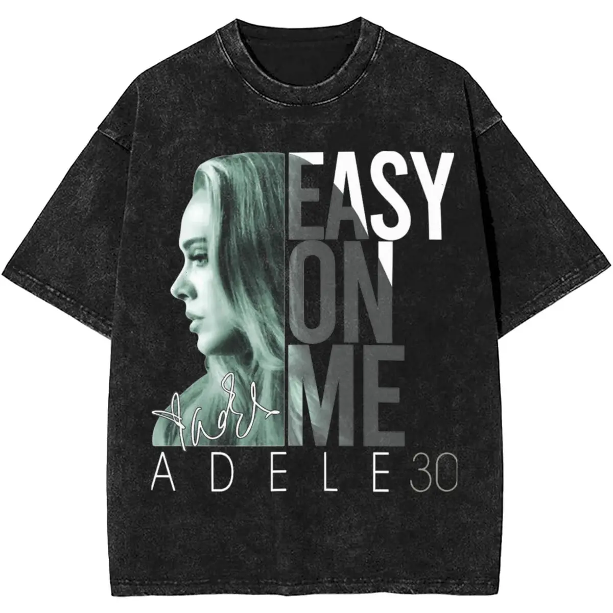 Adele Easy On Me Washed T Shirt Streetwear Hip Hop Fashion T-Shirt Tees Tops Men Women Cotton Harajuku