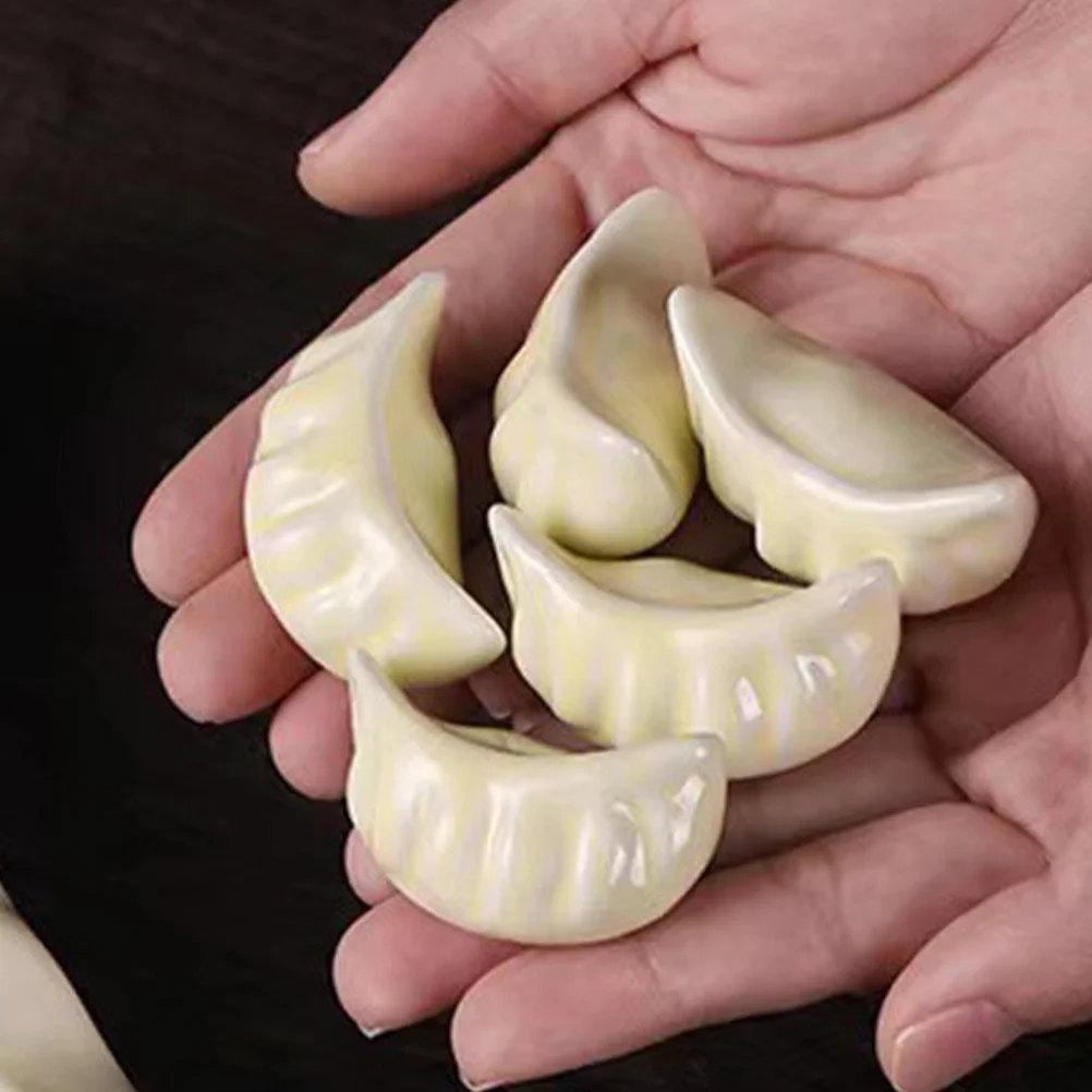 

8Pcs Cute Dumpling Shaped Chopstick Holders Ceramic Table Rests for Kitchen Dining Set Utensil Holder Fork Spoon Storage